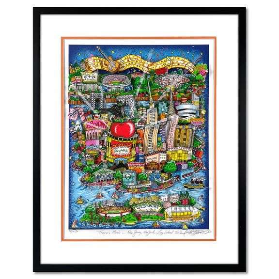 There's Music In NY, NJ, & LI Too (Orange) by Fazzino