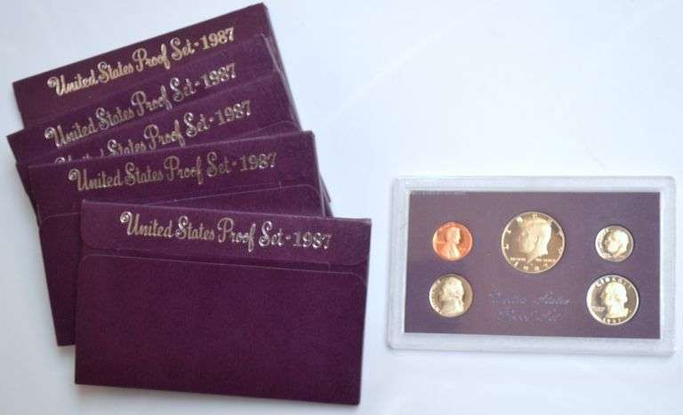 Original Box OF 5 1988 US Proof Sets