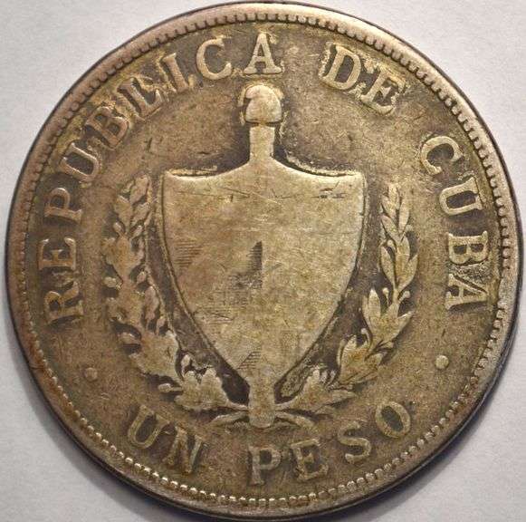1916 Rare Cuban Silver Star Peso