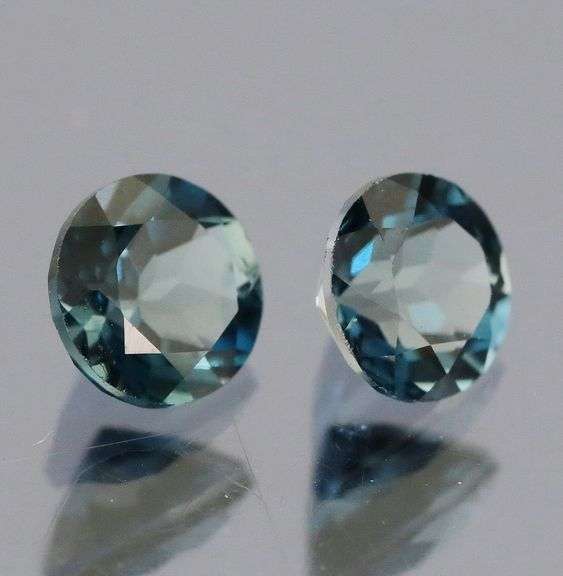 Stunning London blue 1.18ct Brazilian Topaz pair