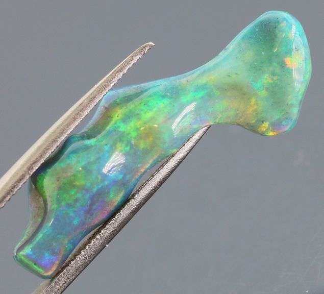 High fire collectors 3.61ct free form black Opal vein