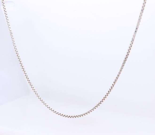 Italian Sterling Silver Box Chain Necklace