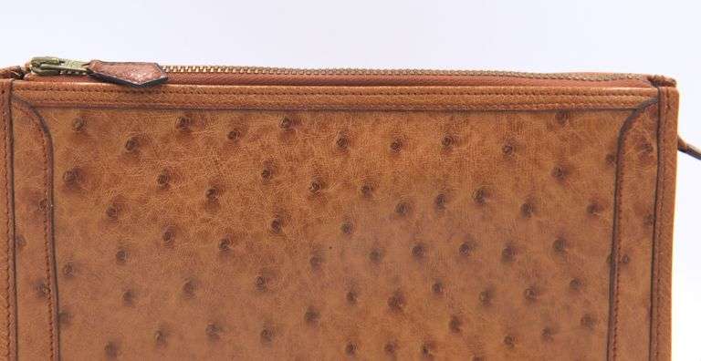Vintage Hermes Ostrich Handbag with Strap