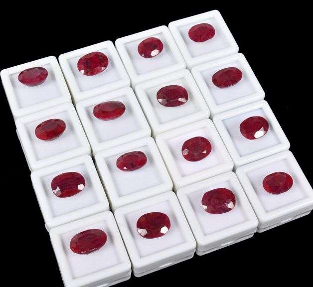 GROUP LOT OF RUBY LOOSE GEMSTONES- 175.0+CARATS!