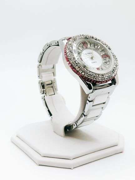 Gorgeous Ceramic and Gemstone Geneva Watch