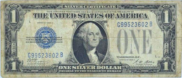 Series 1928 A Funnyback Silver Certificate