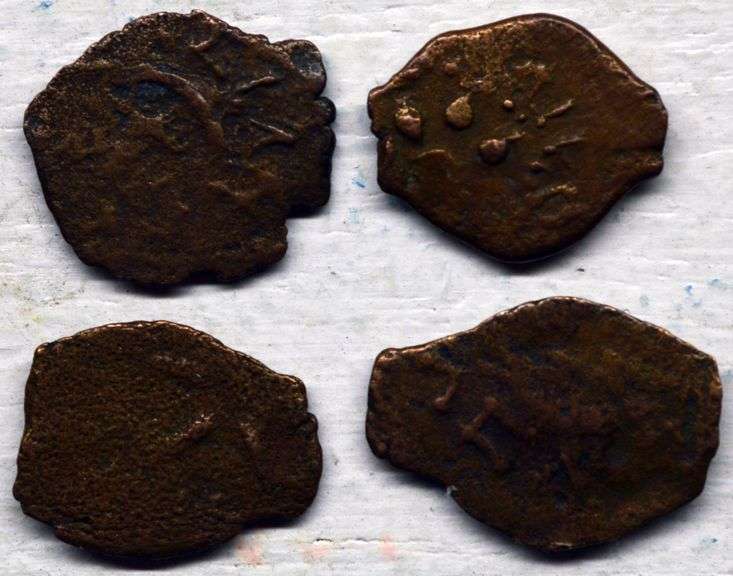 6-70 AD Ancient Biblical Widows Mite Judean Coin (Lot of 4)