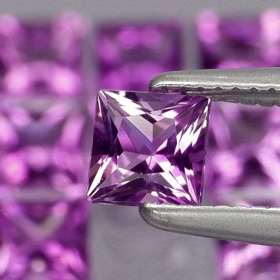 Amazing 5.36ct matched bright purple Amethyst set