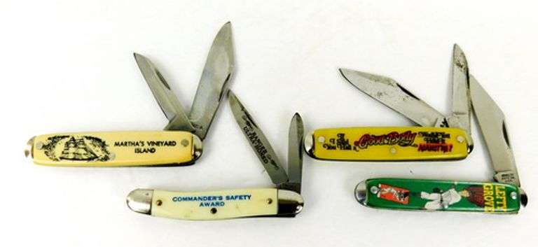 4 Vintage Novelty Pocket Knives