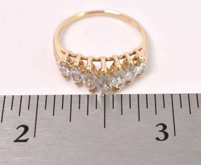 Marvelous Diamond Ring In 14K Yellow Gold