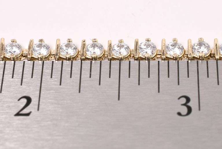 Vermeil CZ Tennis Bracelet In Sterling Silver