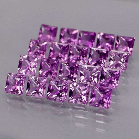 Amazing 5.36ct matched bright purple Amethyst set