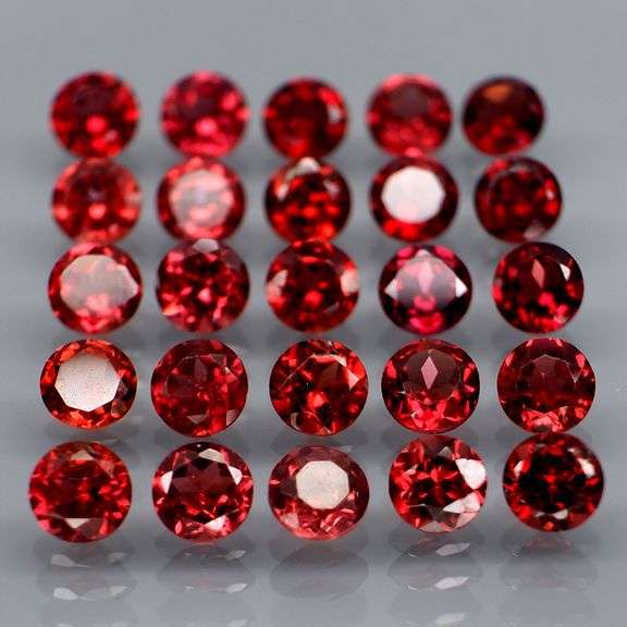 Premium 8.78ct solitaire cut cherry red Garnet set
