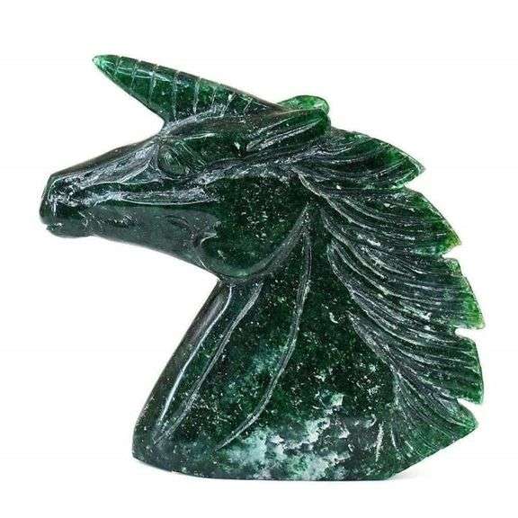 Majestic Natural Jade 3049 Ct Hand Carved Jade Unicorn