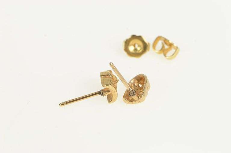 14K Yellow Gold Comedy Drama Masks Theatre Acting Stud Earrings