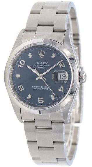 Rolex Oyster Perpetual 15200, 34mm, Blue Dial, Stainless Steel