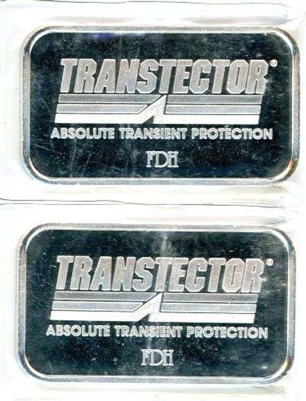 2 One Ounce .999 Pure Silver Bars