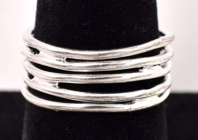 Unique Wrap Band Ring In Sterling Silver