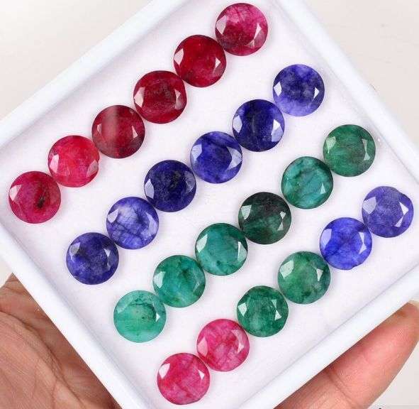 135.0+ CARAT PRECIOUS GEMSTONE GROUP LOT! NATURAL RUBY, EMERALD, & BLUE SAPPHIRE!