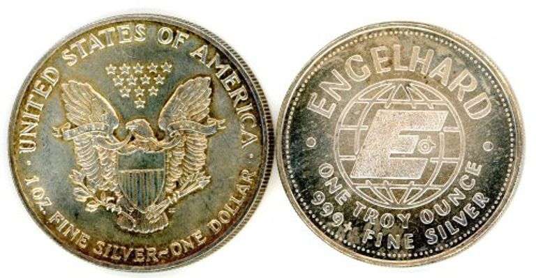 2 Different One Ounce Silver Rounds