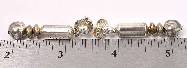 Genuine Indian Handmade Dangle Earrings In Sterling Silver
