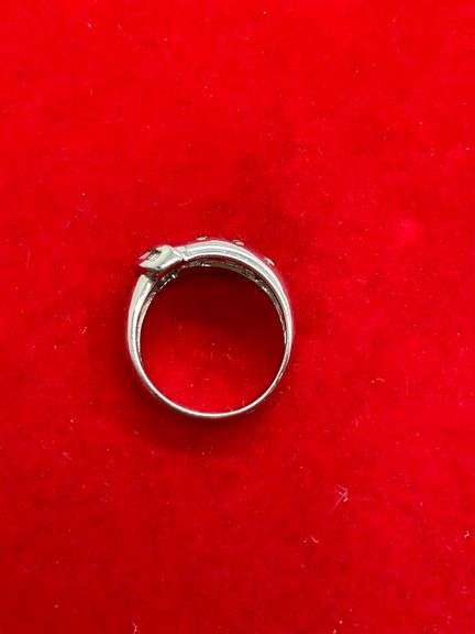 14K WHITE GOLD AND DIAMOND BAND / RING