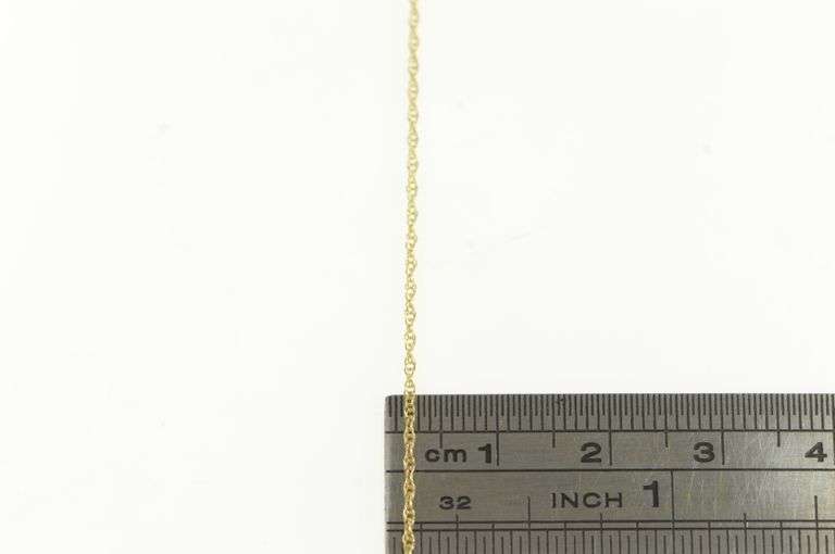 14K Yellow Gold 1.0mm Simple Link Vintage Cable Chain Necklace