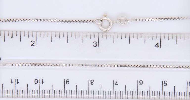 Italian Sterling Silver Box Chain Necklace
