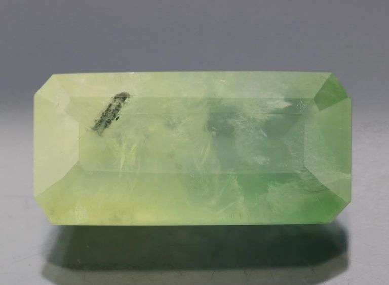 Collectors 38.63ct emerald cut Prehnite