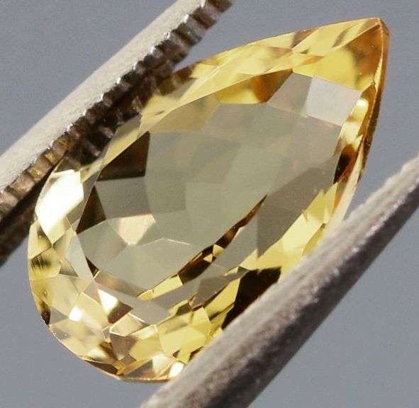 Glistening 1.53ct pear cut Heliodor Beryl