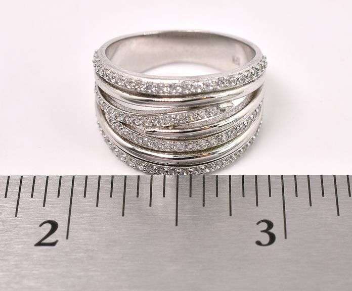 CZ Wrap Ring In Sterling Silver