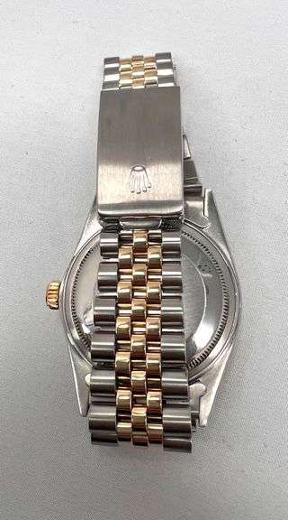 Rolex 36mm Stainless Steel and Yellow Gold Datejust Jubilee Band Custom Pink Floral Diamond Dial