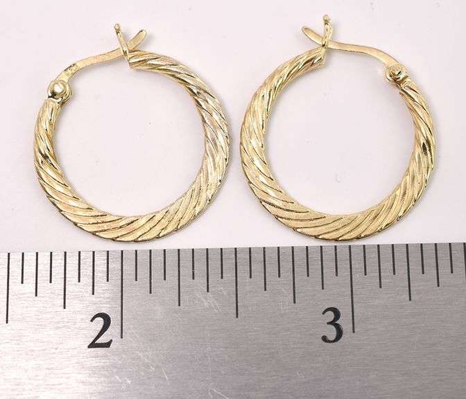 Vermeil Hoop Earrings In Sterling Silver