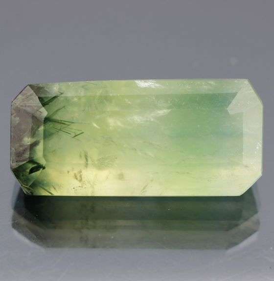 Big 30.34ct rutilated Prehnite