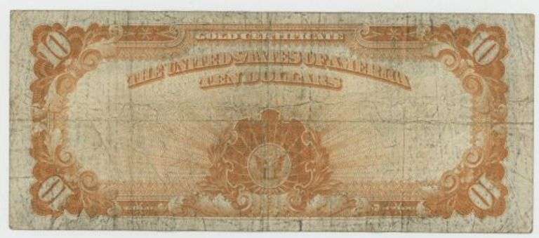 Scarce valuable 1922 Series $10 Gold Certificate note