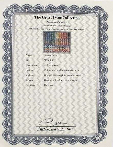 Original rare limited edition Agam. Hand signed by the artist