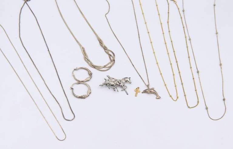 Group Lot of Vintage 925 Sterling Silver Miscellaneous Jewelry