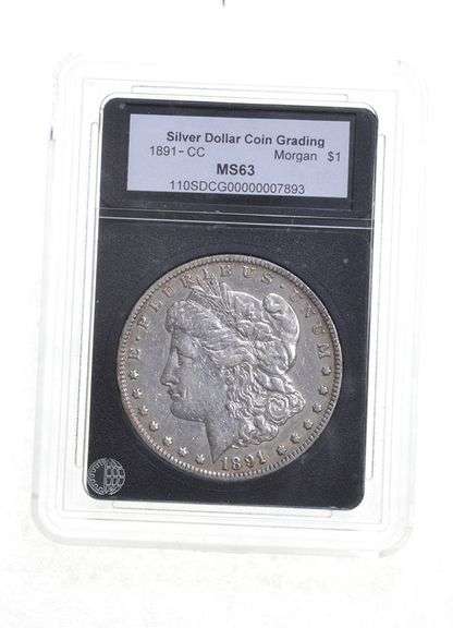MS63 1891-CC Morgan Silver Dollar - Graded SDCG