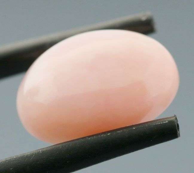 Gorgeous 5.37ct coral pink Opal cabochon