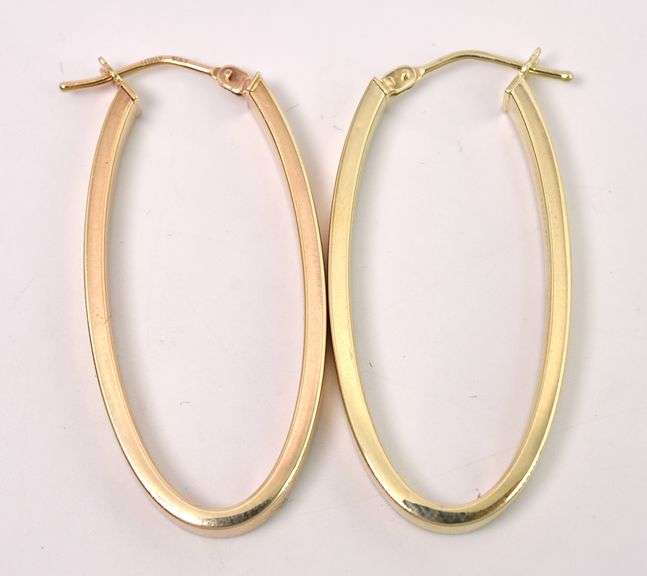 Magnificent Gold Hoop Earrings In 14K Yellow Gold
