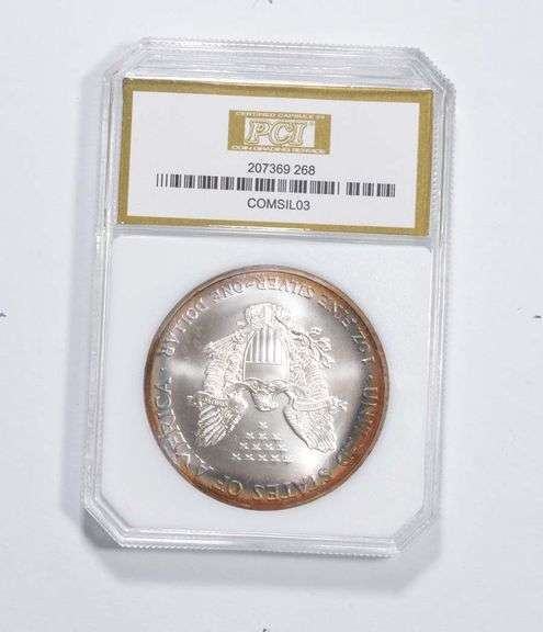 MS70 2003 American Silver Eagle - 1st Day Of Issue TOEND PCI
