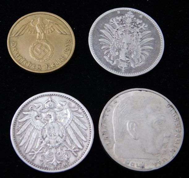 4 Nazi Germany Coins