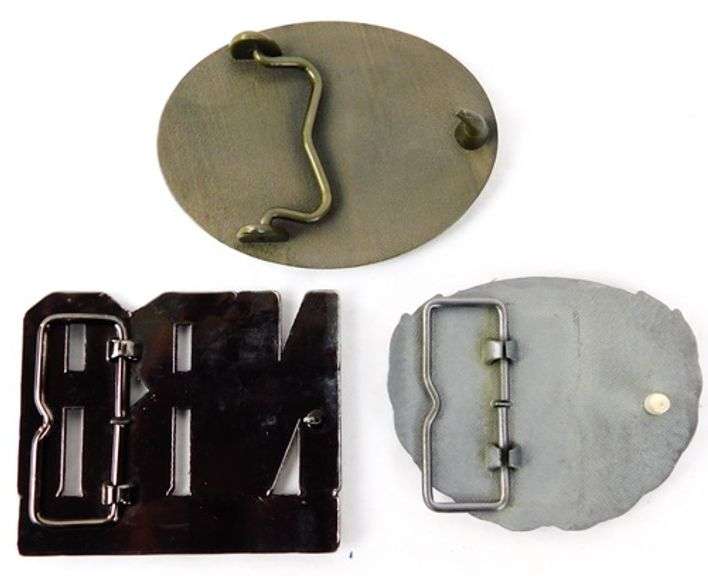 3 National Rifle Association Belt Buckles