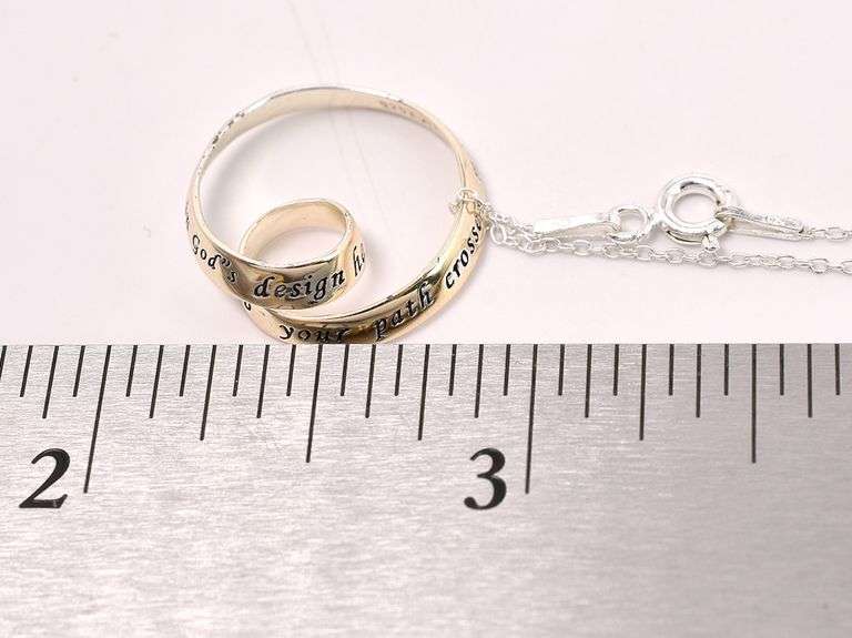 Circle Pendant Necklace In Sterling Silver