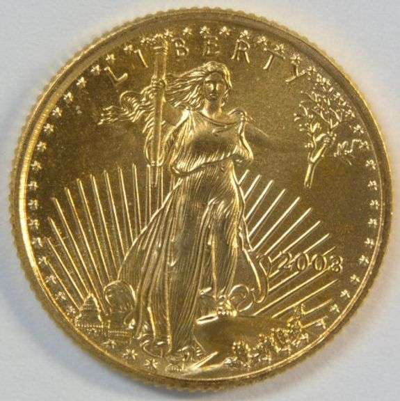 Superb Gem BU 2003 $5 American Gold Eagle coin