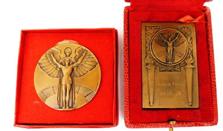 2 Vintage French Bronze Medals