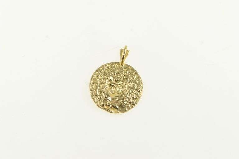 14K Yellow Gold Christ Crown of Thorns Satin Finish Charm/Pendant
