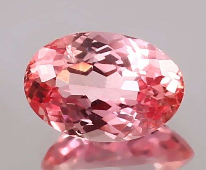 BI-COLOR PADPARADSCHA SAPPHIRE OVAL CUT LOOSE GEMSTONE