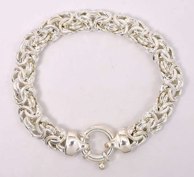Byzantine Chain Bracelet In Sterling Silver