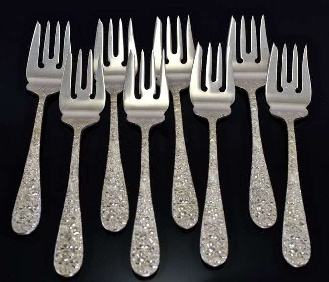 Gorgeous 85 Piece Set of Stieff Rose Sterling Flatware